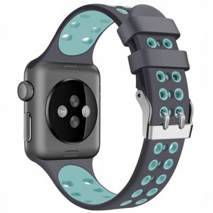 רצועת סיליקון מדגם Two Color Double Silicone Band מבית LaTera לשעון חכם מדגם: Apple Watch 38mm/40mm/41mm (צבע Gray/Green) רצועת סיליקון מדגם Two Color Double Silicone Band מבית LaTera לשעון חכם מדגם: Apple Watch 38mm/40mm/41mm (צבע Gray/Green)