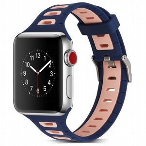 רצועת סיליקון מדגם T-Shape Two Color Silicone Band מבית LaTera לשעון חכם מדגם: Apple Watch 42mm/44mm/45mm (צבע Pink/Blue) רצועת סיליקון מדגם T-Shape Two Color Silicone Band מבית LaTera לשעון חכם מדגם: Apple Watch 42mm/44mm/45mm (צבע Pink/Blue)