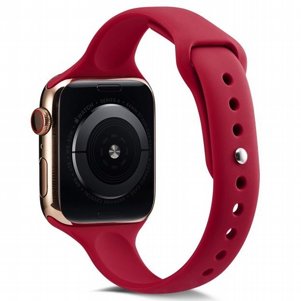 רצועת סיליקון מדגם Thin Silicone Band מבית LaTera לשעון חכם מדגם: Apple Watch 38mm/40mm/41mm (צבע Rose Red) רצועת סיליקון מדגם Thin Silicone Band מבית LaTera לשעון חכם מדגם: Apple Watch 38mm/40mm/41mm (צבע Rose Red)