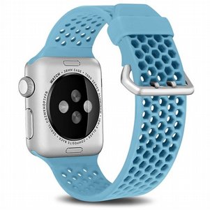 רצועת סיליקון מדגם Two Tone Honeycomb Silicone Band מבית LaTera לשעון חכם מדגם: Apple Watch 42mm/44mm/45mm (צבע Light Blue) רצועת סיליקון מדגם Two Tone Honeycomb Silicone Band מבית LaTera לשעון חכם מדגם: Apple Watch 42mm/44mm/45mm (צבע Light Blue)