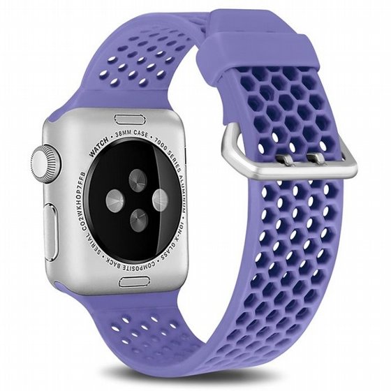 ����� ������� ����  Two Tone Honeycomb Silicone Band ���� LaTera ����� ��� ����: Apple Watch 42mm/44mm/45mm (��� Purple)