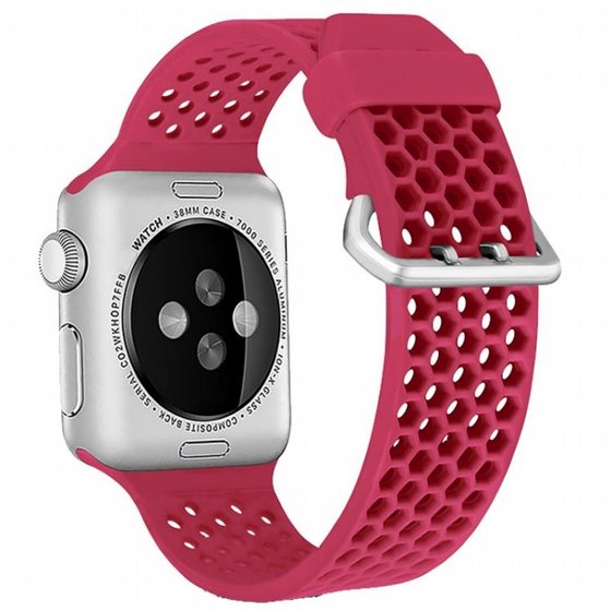 ����� ������� ����  Two Tone Honeycomb Silicone Band ���� LaTera ����� ��� ����: Apple Watch 42mm/44mm/45mm (��� Red)