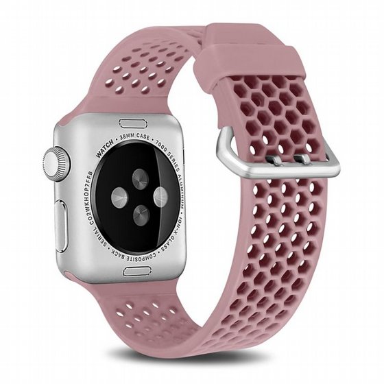 ����� ������� ����  Two Tone Honeycomb Silicone Band ���� LaTera ����� ��� ����: Apple Watch 42mm/44mm/45mm (��� Light Pink)