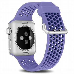 ����� ������� ����  Two Tone Honeycomb Silicone Band ���� LaTera ����� ��� ����: Apple Watch 38mm/40mm/41mm (��� Purple)