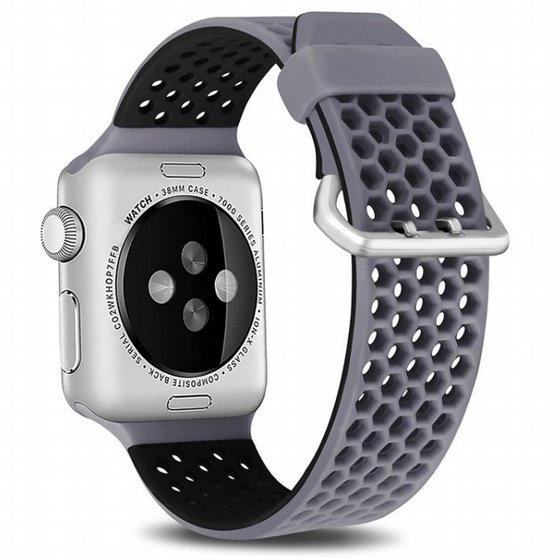 ����� ������� ����  Two Tone Honeycomb Silicone Band ���� LaTera ����� ��� ����: Apple Watch 38mm/40mm/41mm (��� Grey/Black)