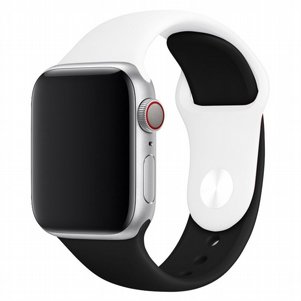 רצועת סיליקון מדגם Double Colors Silicone Band מבית LaTera לשעון חכם מדגם: Apple Watch 42mm/44mm/45mm (צבע White/Black) רצועת סיליקון מדגם Double Colors Silicone Band מבית LaTera לשעון חכם מדגם: Apple Watch 42mm/44mm/45mm (צבע White/Black)