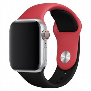 רצועת סיליקון מדגם Double Colors Silicone Band מבית LaTera לשעון חכם מדגם: Apple Watch 38mm/40mm/41mm (צבע Red/Black) רצועת סיליקון מדגם Double Colors Silicone Band מבית LaTera לשעון חכם מדגם: Apple Watch 38mm/40mm/41mm (צבע Red/Black)
