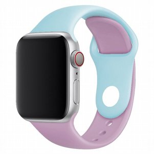 רצועת סיליקון מדגם Double Colors Silicone Band מבית LaTera לשעון חכם מדגם: Apple Watch 38mm/40mm/41mm (צבע Purple/Turquoise) רצועת סיליקון מדגם Double Colors Silicone Band מבית LaTera לשעון חכם מדגם: Apple Watch 38mm/40mm/41mm (צבע Purple/Turquoise)