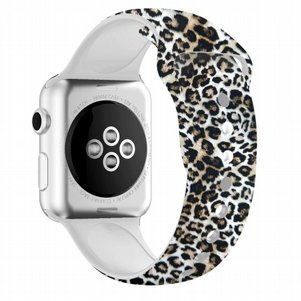 רצועת סיליקון מדגם Printing Double Nail Silicone Band מבית LaTera לשעון חכם מדגם: Apple Watch 38mm/40mm/41mm (צבע Leopard) רצועת סיליקון מדגם Printing Double Nail Silicone Band מבית LaTera לשעון חכם מדגם: Apple Watch 38mm/40mm/41mm (צבע Leopard)