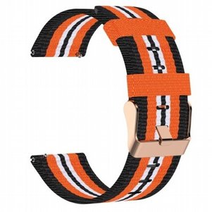 רצועת בד / ניילון מדגם Woven Textured Nylon Band מבית LaTera לשעון חכם מדגם: Samsung Galaxy Watch 46mm (צבע Black/Orange) רצועת בד / ניילון מדגם Woven Textured Nylon Band מבית LaTera לשעון חכם מדגם: Samsung Galaxy Watch 46mm (צבע Black/Orange)