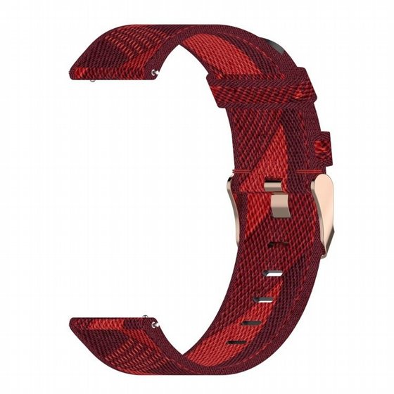 ����� �� / ������ ����  Stripe Weave Nylon Band ���� LaTera ����� ��� ����: Samsung Galaxy Watch  42mm (��� Red)