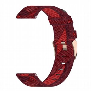 רצועת בד / ניילון מדגם Stripe Weave Nylon Band מבית LaTera לשעון חכם מדגם: Samsung Galaxy Watch 42mm (צבע Red) רצועת בד / ניילון מדגם Stripe Weave Nylon Band מבית LaTera לשעון חכם מדגם: Samsung Galaxy Watch 42mm (צבע Red)