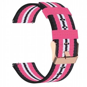 רצועת בד / ניילון מדגם Woven Textured Nylon Band מבית LaTera לשעון חכם מדגם: Samsung Galaxy Watch 42mm (צבע Black/Pink) רצועת בד / ניילון מדגם Woven Textured Nylon Band מבית LaTera לשעון חכם מדגם: Samsung Galaxy Watch 42mm (צבע Black/Pink)