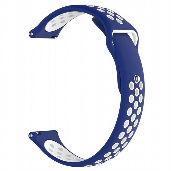 ����� ������� ����  Double Color Wrist Silicone Band ���� LaTera ����� ��� ����: Samsung Galaxy Watch  42mm (��� White/Blue)