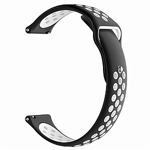 ����� ������� ����  Double Color Wrist Silicone Band ���� LaTera ����� ��� ����: Samsung Galaxy Watch  46mm (��� Black/White)