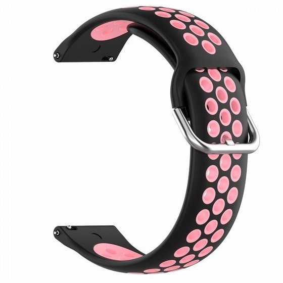 ����� ������� ���� Sports Solid Color Silicone Band ���� LaTera ����� ��� ����: Samsung Galaxy Watch  46mm (��� Black/Powder)