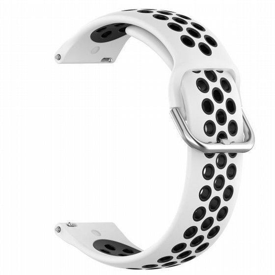 ����� ������� ���� Sports Solid Color Silicone Band ���� LaTera ����� ��� ����: Samsung Galaxy Watch  46mm (��� White/Black)