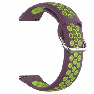 רצועת סיליקון מדגם Sports Solid Color Silicone Band מבית LaTera לשעון חכם מדגם: Samsung Galaxy Watch 42mm (צבע Purple/Lime) רצועת סיליקון מדגם Sports Solid Color Silicone Band מבית LaTera לשעון חכם מדגם: Samsung Galaxy Watch 42mm (צבע Purple/Lime)