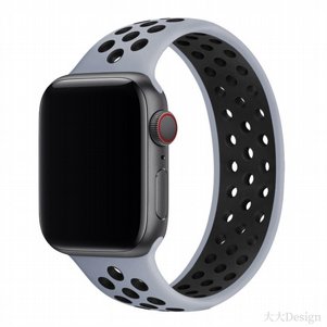 רצועת סיליקון מדגם Elastic Silicone Band מבית LaTera לשעון חכם מדגם: Apple Watch 38mm/40mm/41mm (צבע Grey/Black) רצועת סיליקון מדגם Elastic Silicone Band מבית LaTera לשעון חכם מדגם: Apple Watch 38mm/40mm/41mm (צבע Grey/Black)