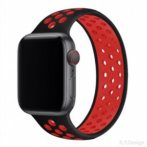 רצועת סיליקון מדגם Elastic Silicone Band מבית LaTera לשעון חכם מדגם: Apple Watch 42mm/44mm/45mm (צבע Black/Red) רצועת סיליקון מדגם Elastic Silicone Band מבית LaTera לשעון חכם מדגם: Apple Watch 42mm/44mm/45mm (צבע Black/Red)