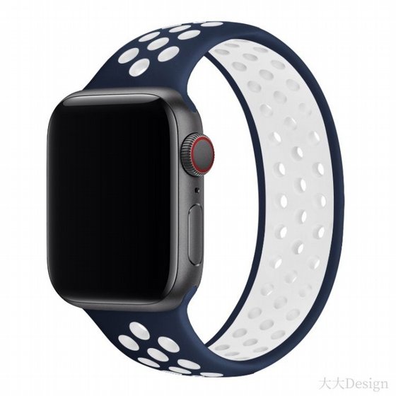 ����� ������� ����  Elastic Silicone Band ���� LaTera ����� ��� ����: Apple Watch 38mm/40mm/41mm (��� Blue/White)