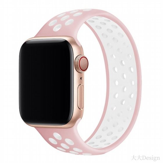 ����� ������� ����  Elastic Silicone Band ���� LaTera ����� ��� ����: Apple Watch 38mm/40mm/41mm (��� Light Pink/White)