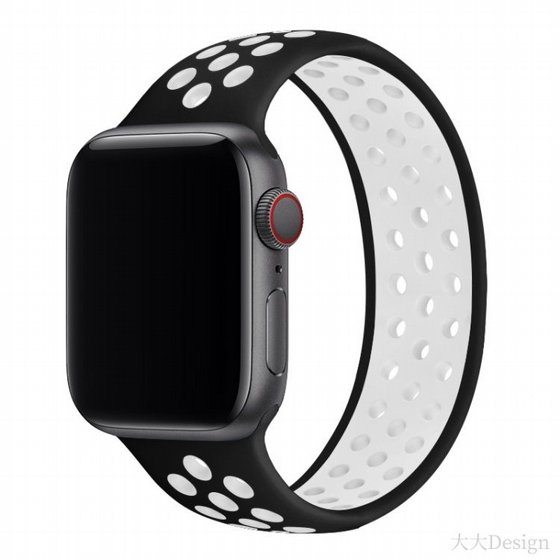 ����� ������� ����  Elastic Silicone Band ���� LaTera ����� ��� ����: Apple Watch 38mm/40mm/41mm (��� Black/White)