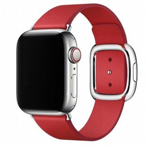 רצועת עור מדגם Modern Style Leather Band מבית LaTera לשעון חכם מדגם: Apple Watch 42mm/44mm/45mm (צבע Red) רצועת עור מדגם Modern Style Leather Band מבית LaTera לשעון חכם מדגם: Apple Watch 42mm/44mm/45mm (צבע Red)