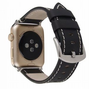 ����� ��� ���� Calfskin Genuine Leather Band ���� LaTera ����� ��� ����: Apple Watch 42mm/44mm/45mm (��� Black)