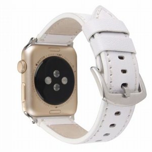 רצועת עור מדגם Calfskin Genuine Leather Band מבית LaTera לשעון חכם מדגם: Apple Watch 42mm/44mm/45mm (צבע White) רצועת עור מדגם Calfskin Genuine Leather Band מבית LaTera לשעון חכם מדגם: Apple Watch 42mm/44mm/45mm (צבע White)