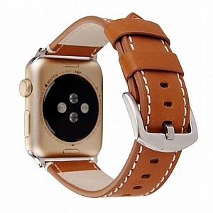 ����� ��� ���� Calfskin Genuine Leather Band ���� LaTera ����� ��� ����: Apple Watch 42mm/44mm/45mm (��� Brown)