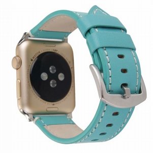 רצועת עור מדגם Calfskin Genuine Leather Band מבית LaTera לשעון חכם מדגם: Apple Watch 42mm/44mm/45mm (צבע Blue) רצועת עור מדגם Calfskin Genuine Leather Band מבית LaTera לשעון חכם מדגם: Apple Watch 42mm/44mm/45mm (צבע Blue)