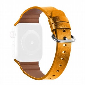 רצועת עור מדגם Replacement Genuine Leather Band מבית LaTera לשעון חכם מדגם: Apple Watch 42mm/44mm/45mm (צבע Yellow) רצועת עור מדגם Replacement Genuine Leather Band מבית LaTera לשעון חכם מדגם: Apple Watch 42mm/44mm/45mm (צבע Yellow)