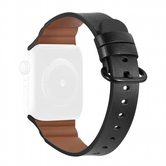 ����� ��� ���� Replacement Genuine Leather Band ���� LaTera ����� ��� ����: Apple Watch 42mm/44mm/45mm (��� Black)