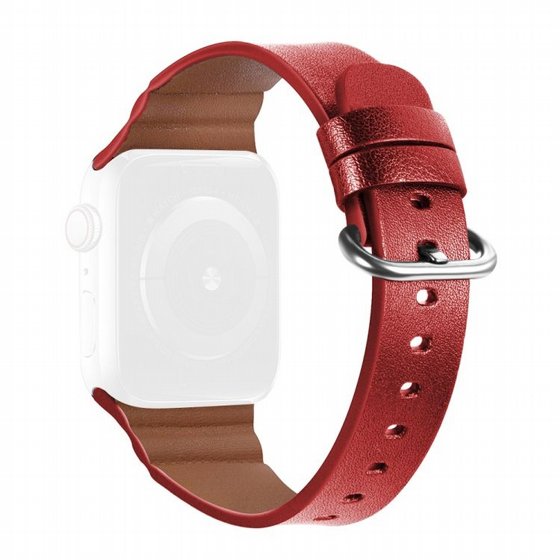 ����� ��� ���� Replacement Genuine Leather Band ���� LaTera ����� ��� ����: Apple Watch 38mm/40mm/41mm (��� Red)