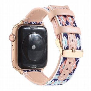 רצועת עור מדגם Ethnic Leather Band מבית LaTera לשעון חכם מדגם: Apple Watch 42mm/44mm/45mm (צבע Pink) רצועת עור מדגם Ethnic Leather Band מבית LaTera לשעון חכם מדגם: Apple Watch 42mm/44mm/45mm (צבע Pink)