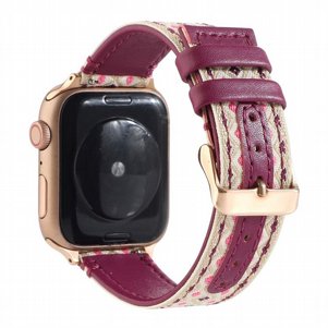 רצועת עור מדגם Ethnic Leather Band מבית LaTera לשעון חכם מדגם: Apple Watch 38mm/40mm/41mm (צבע Purple) רצועת עור מדגם Ethnic Leather Band מבית LaTera לשעון חכם מדגם: Apple Watch 38mm/40mm/41mm (צבע Purple)