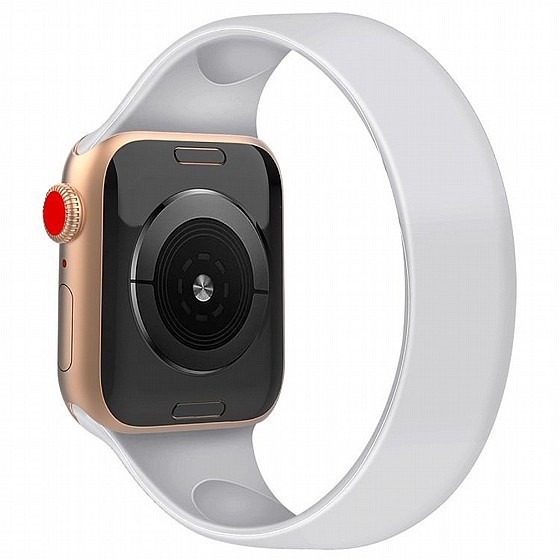     Solid Color Elastic Silicone Band  LaTera   : Apple Watch 42mm/44mm/45mm ( White)