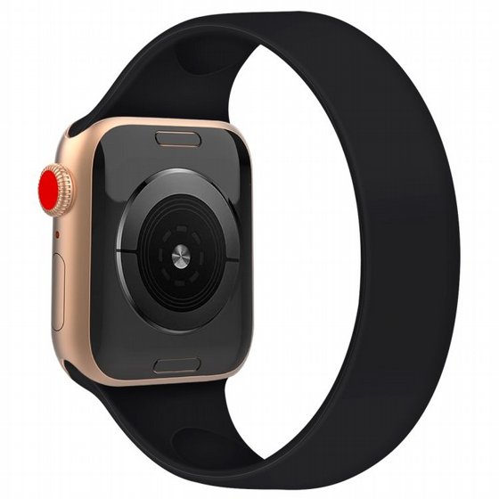 ����� ������� ����  Solid Color Elastic Silicone Band ���� LaTera ����� ��� ����: Apple Watch 38mm/40mm/41mm (��� Black)
