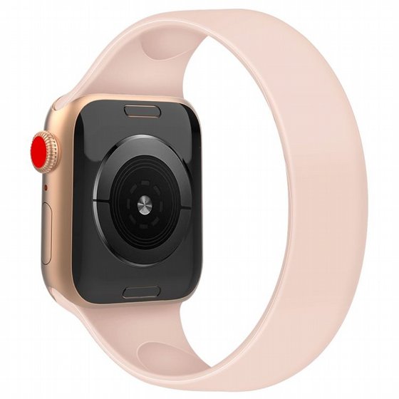 ����� ������� ����  Solid Color Elastic Silicone Band ���� LaTera ����� ��� ����: Apple Watch 38mm/40mm/41mm (��� Pink)