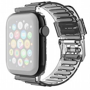 רצועת סיליקון מדגם TPU Claer Silicone Band מבית LaTera לשעון חכם מדגם: Apple Watch 42mm/44mm/45mm (צבע Black) רצועת סיליקון מדגם TPU Claer Silicone Band מבית LaTera לשעון חכם מדגם: Apple Watch 42mm/44mm/45mm (צבע Black)