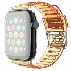 רצועת סיליקון מדגם TPU Claer Silicone Band מבית LaTera לשעון חכם מדגם: Apple Watch 38mm/40mm/41mm (צבע Orange) רצועת סיליקון מדגם TPU Claer Silicone Band מבית LaTera לשעון חכם מדגם: Apple Watch 38mm/40mm/41mm (צבע Orange)