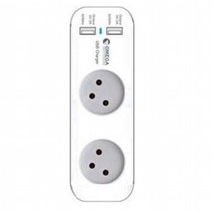 מפצל חשמל + 2 יציאות USB מבית OMEGA (מתח 5V-2A) מפצל חשמל + 2 יציאות USB מבית OMEGA (מתח 5V-2A)