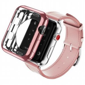 נרתיק סיליקון מבית Dux Ducis לשעון יד חכם מדגם: Apple Watch 38mm (צבע ורוד) נרתיק סיליקון מבית Dux Ducis לשעון יד חכם מדגם: Apple Watch 38mm (צבע ורוד)