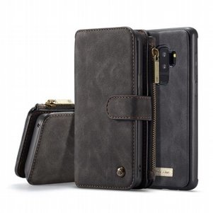 נרתיק עור מדגם Wallet Case Cover מבית CASEME לטלפון סלולארי מדגם: Samsung Galaxy S9 (כולל 14 תאים לכרטיסי אשראי) - צבע שחור נרתיק עור מדגם Wallet Case Cover מבית CASEME לטלפון סלולארי מדגם: Samsung Galaxy S9 (כולל 14 תאים לכרטיסי אשראי) - צבע שחור