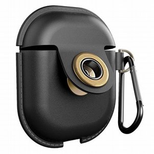 נרתיק עור מדגם Hook Keychain מבית LaTera לאוזניות AirPods (צבע שחור) נרתיק עור מדגם Hook Keychain מבית LaTera לאוזניות AirPods (צבע שחור)
