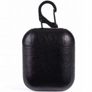 נרתיק עור מדגם Genuine Hook Leather Case מבית HOLILA לאוזניות AirPods (צבע שחור) נרתיק עור מדגם Genuine Hook Leather Case מבית HOLILA לאוזניות AirPods (צבע שחור)