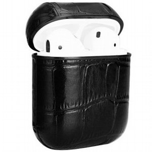 נרתיק עור מדגם Crocodile Litchi Skin Leather Case מבית LaTera לאוזניות AirPods (צבע שחור) נרתיק עור מדגם Crocodile Litchi Skin Leather Case מבית LaTera לאוזניות AirPods (צבע שחור)
