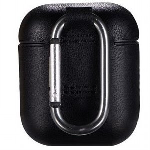 נרתיק עור מדגם Litchi Hook Keychain Leather Case מבית LaTera לאוזניות AirPods (צבע שחור) נרתיק עור מדגם Litchi Hook Keychain Leather Case מבית LaTera לאוזניות AirPods (צבע שחור)