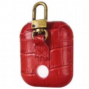 נרתיק עור מדגם Crocodile Hook Leather Case מבית LaTera לאוזניות AirPods (צבע אדום) נרתיק עור מדגם Crocodile Hook Leather Case מבית LaTera לאוזניות AirPods (צבע אדום)